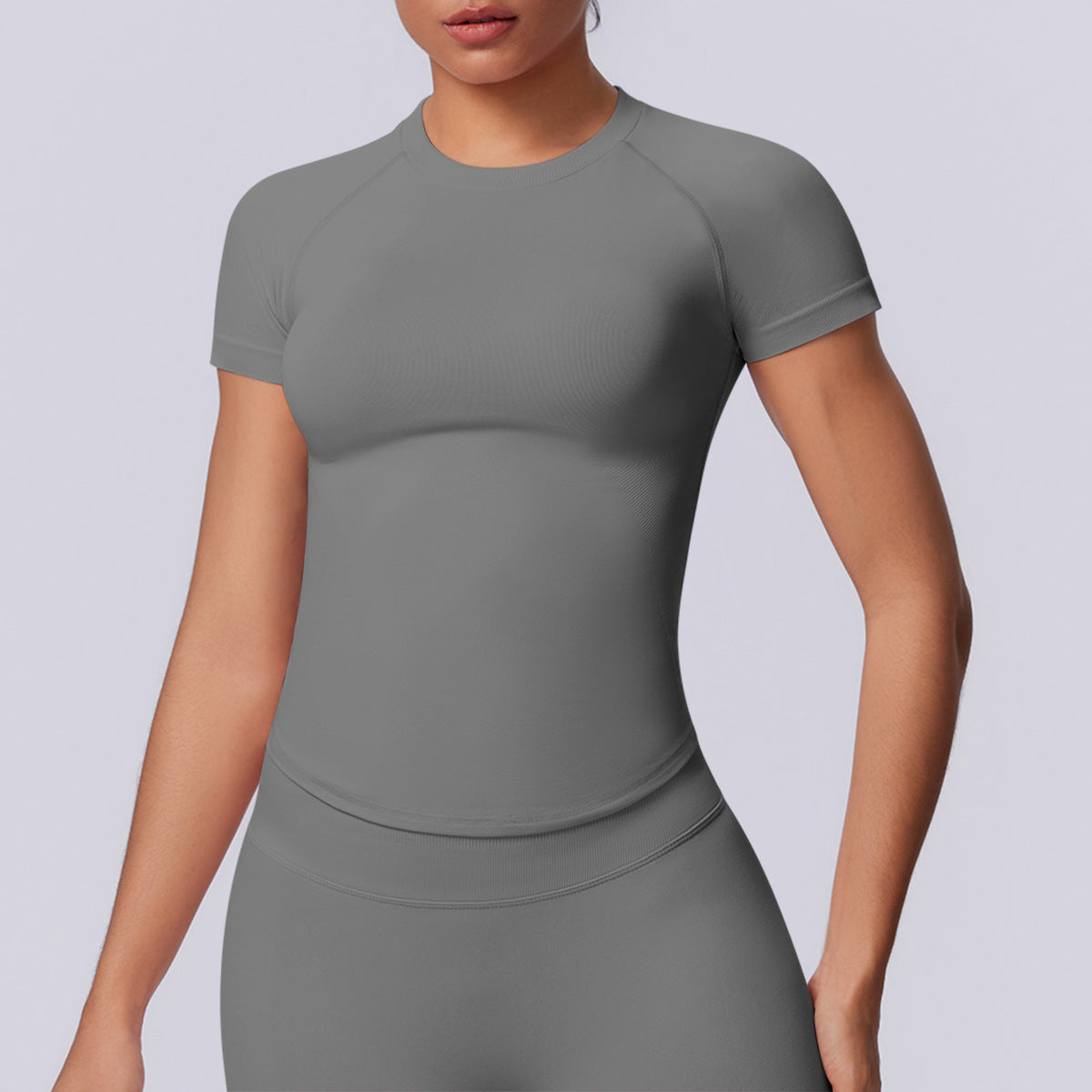 SOLBANA Studio Seamless Tee in Graphite