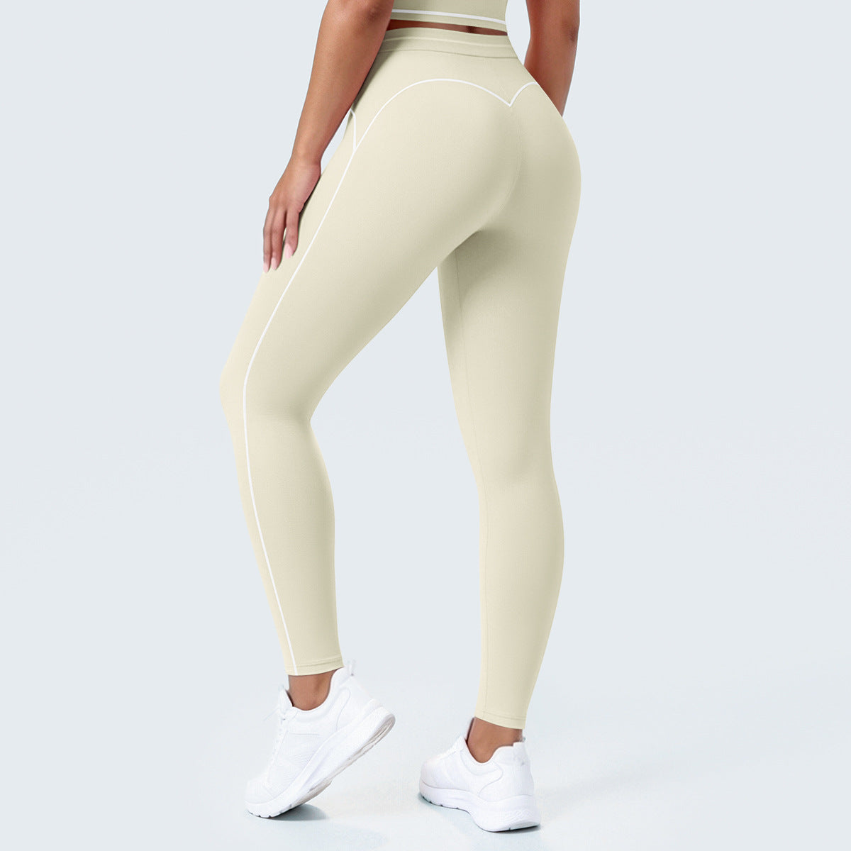 SOLBANA Contour Contrast Legging in Apricot