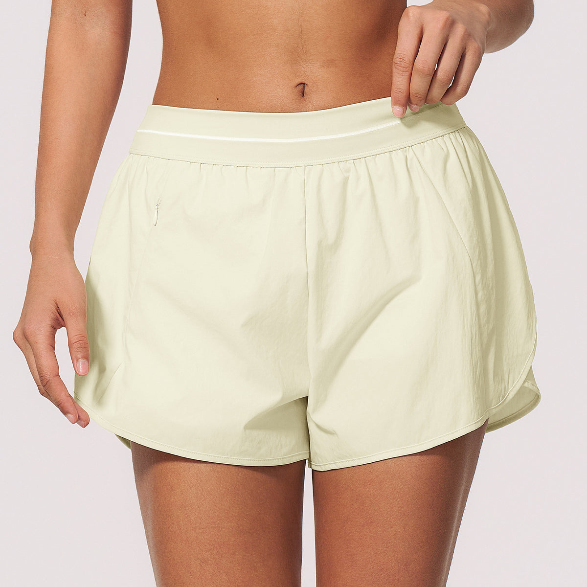 SOLBANA Riviera Layered Stripe Short in Cream