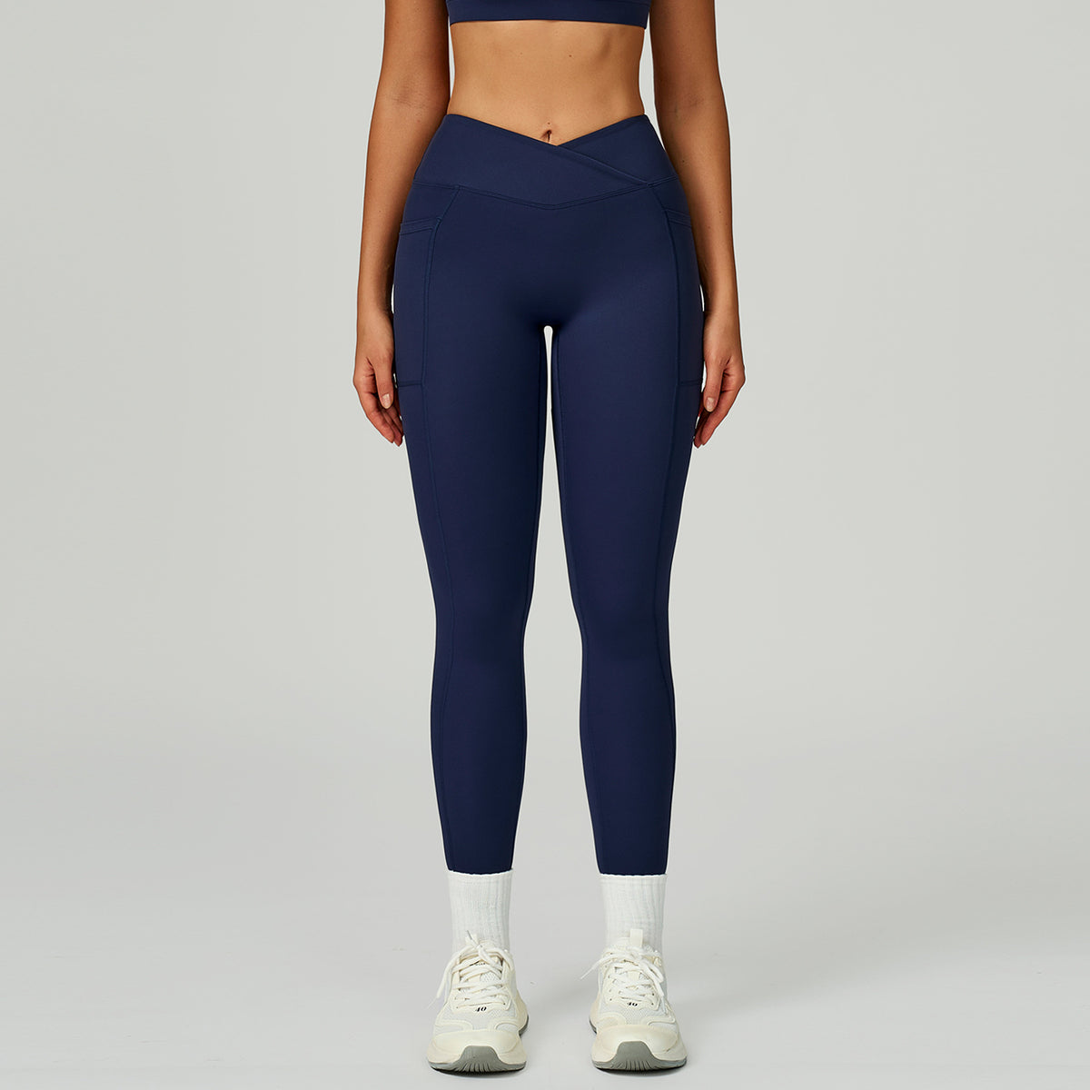 SOLBANA Studio Cross-Waist Legging in Midnight Blue