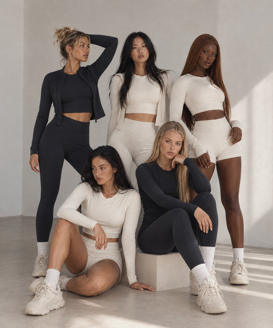SOLBANA activewear campaign styled for studio and everyday wear