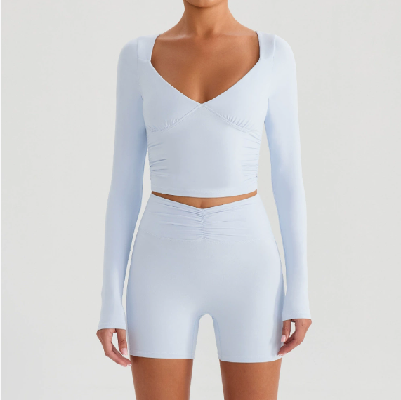 SOLBANA Studio Deep-V Long Sleeve