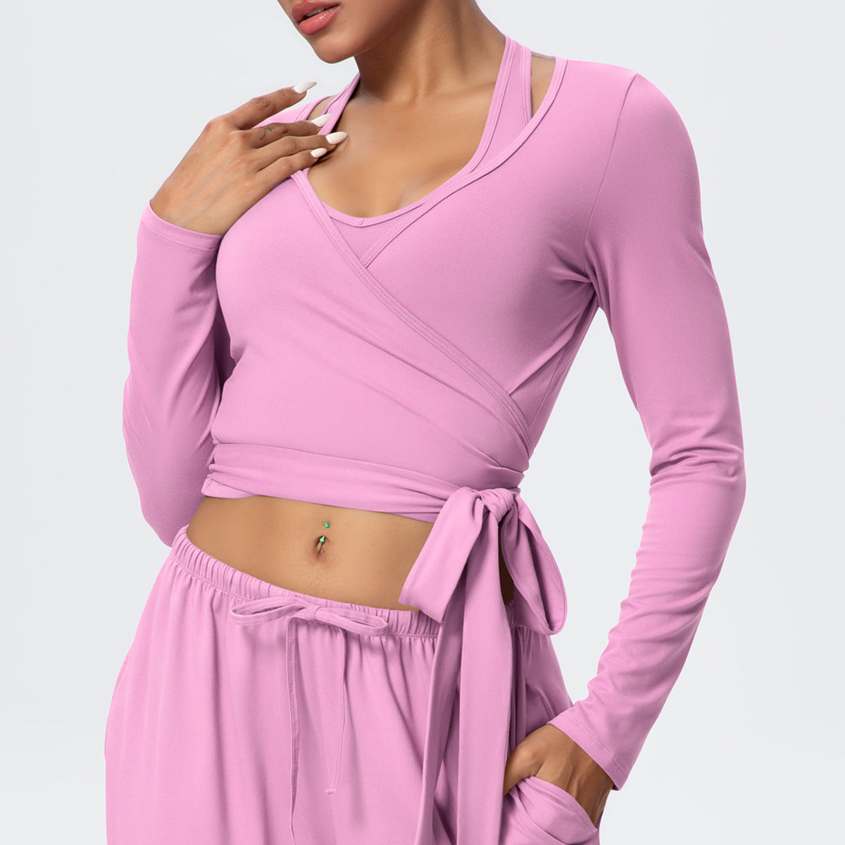 SOLBANA Studio Tie-Detail Long Sleeve