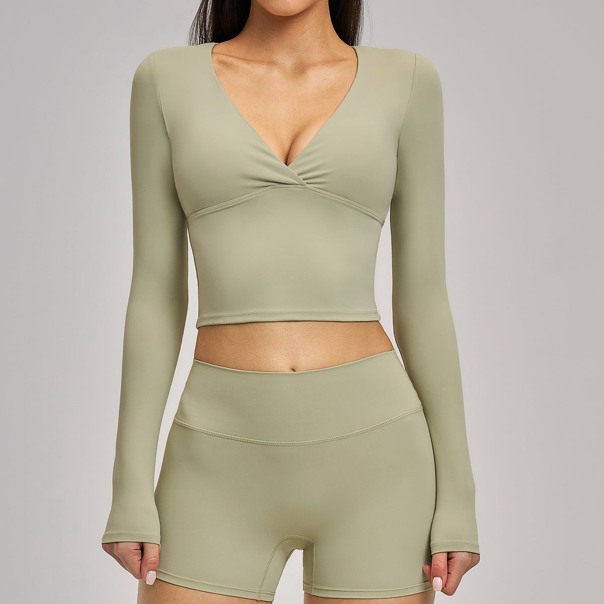 SOLBANA Studio Ruched Long Sleeve