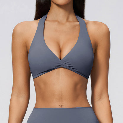 SOLBANA Studio Adjustable Halter sports bra for Pilates and studio wear