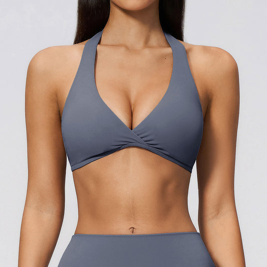 SOLBANA Studio Adjustable Halter sports bra for Pilates and studio wear