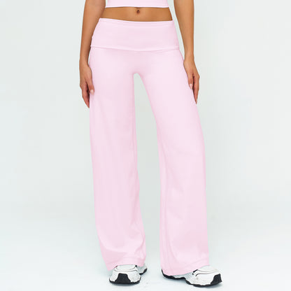SOLBANA Coast Foldover Pant in Rose