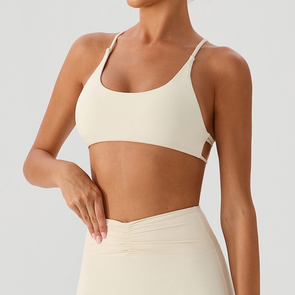 SOLBANA Studio Cloud Crossback Bra in Apricot