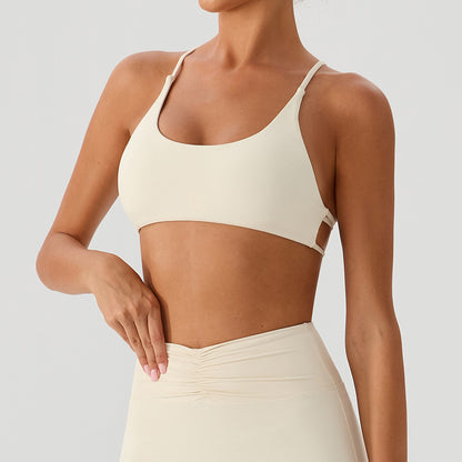 SOLBANA Studio Cloud Crossback Bra in Apricot