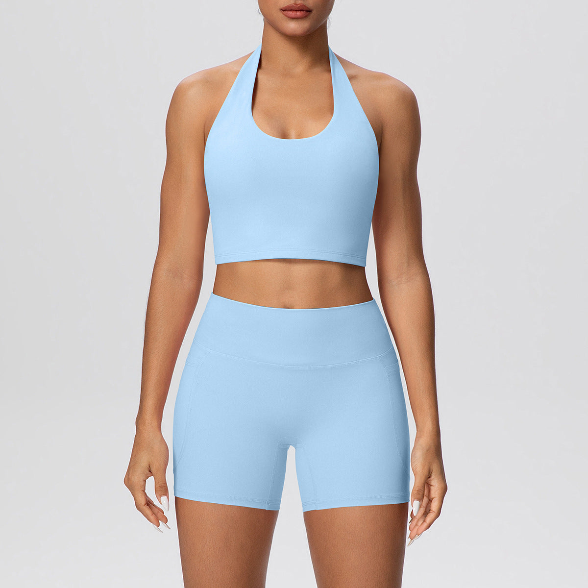 SOLBANA Studio Halter 2-Piece Pocket Short Set