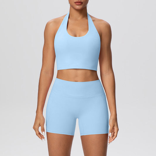SOLBANA Studio Halter 2-Piece Pocket Short Set