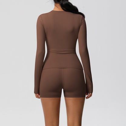 SOLBANA Studio Long-Sleeve 2-Piece Short Set - alternate product view