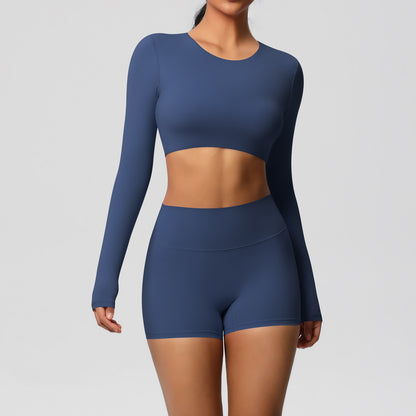 SOLBANA Studio Brushed 2-Piece Short Set in Blue