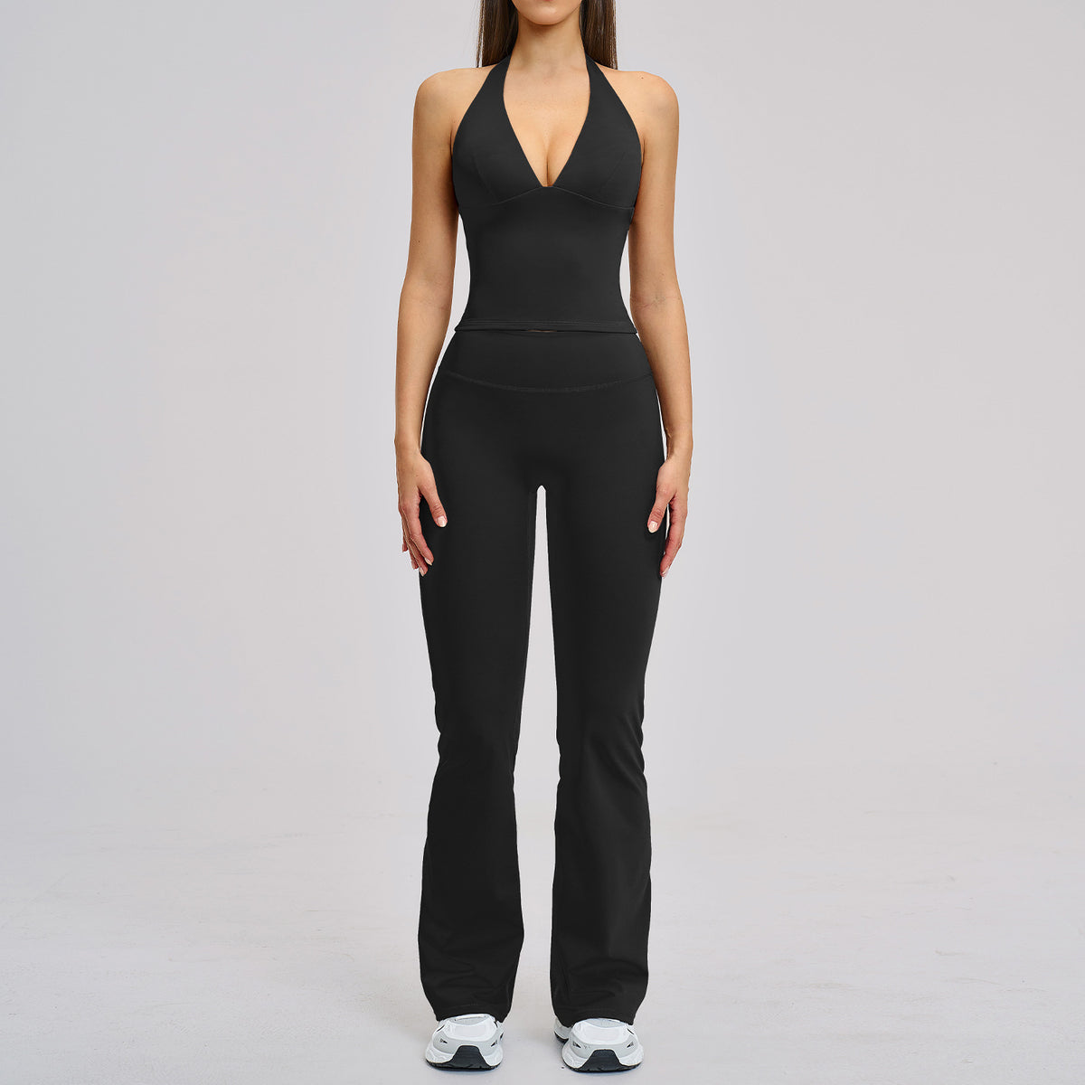 SOLBANA Studio Halter Top in Black