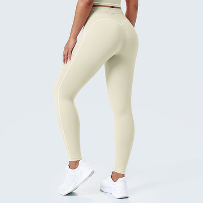 SOLBANA Contour Contrast Legging in Apricot