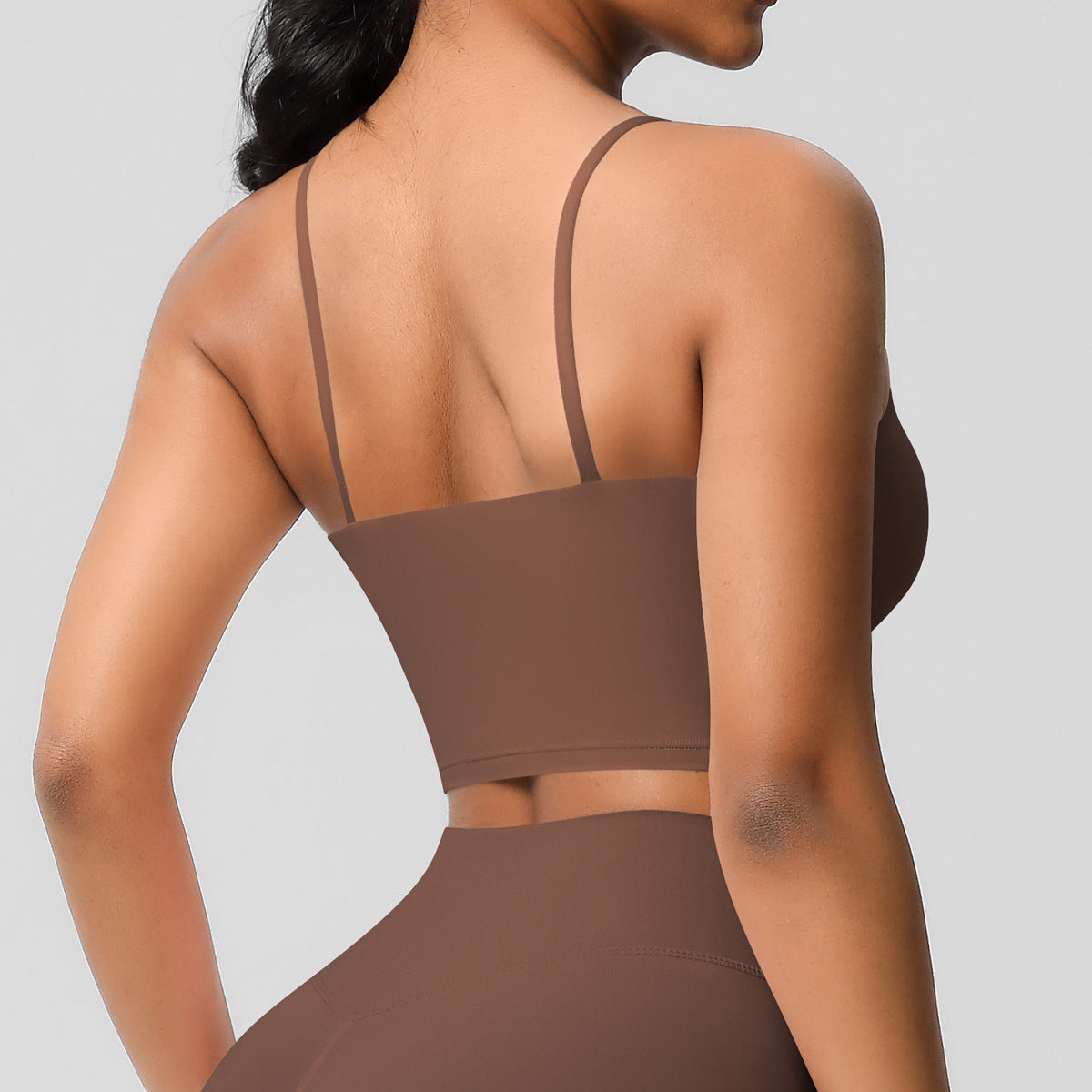 SOLBANA Studio Padded Strap Tank in Chestnut