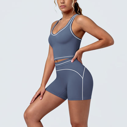 SOLBANA Contour Double-Strap 2-Piece Short Set - alternate product view