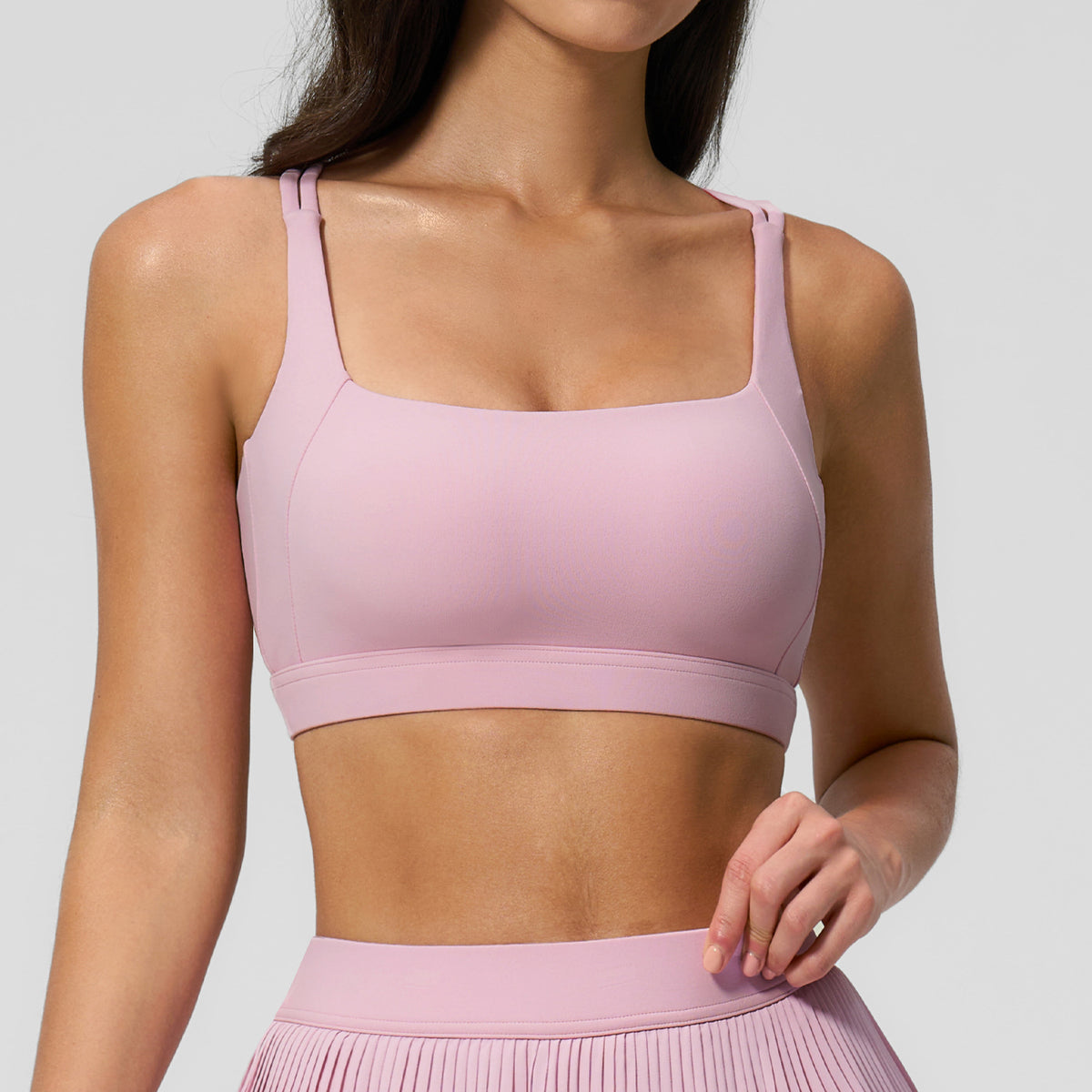 SOLBANA Studio Cutout Back Bra in Ivory
