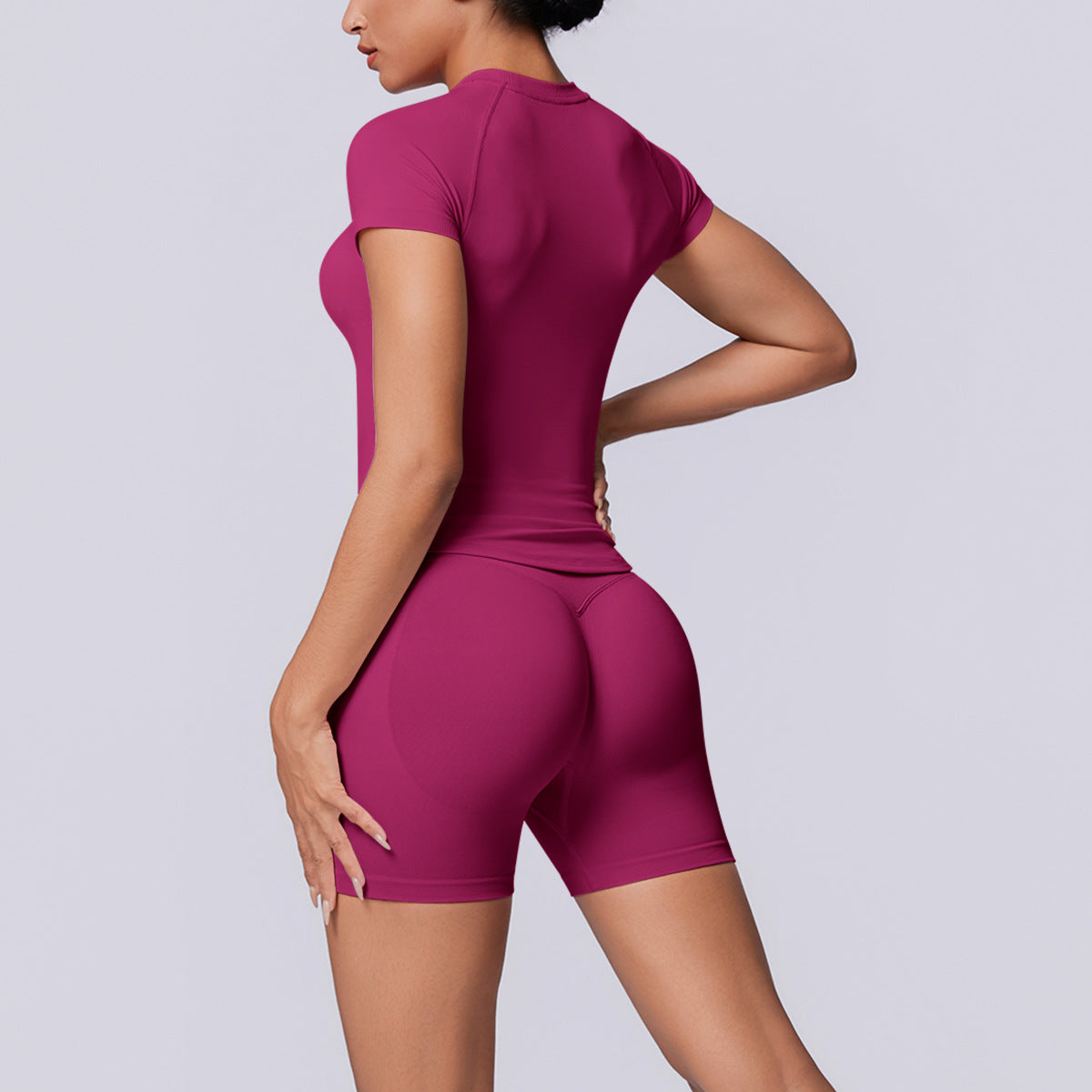 SOLBANA Studio Tee Short Set in Wild Berry