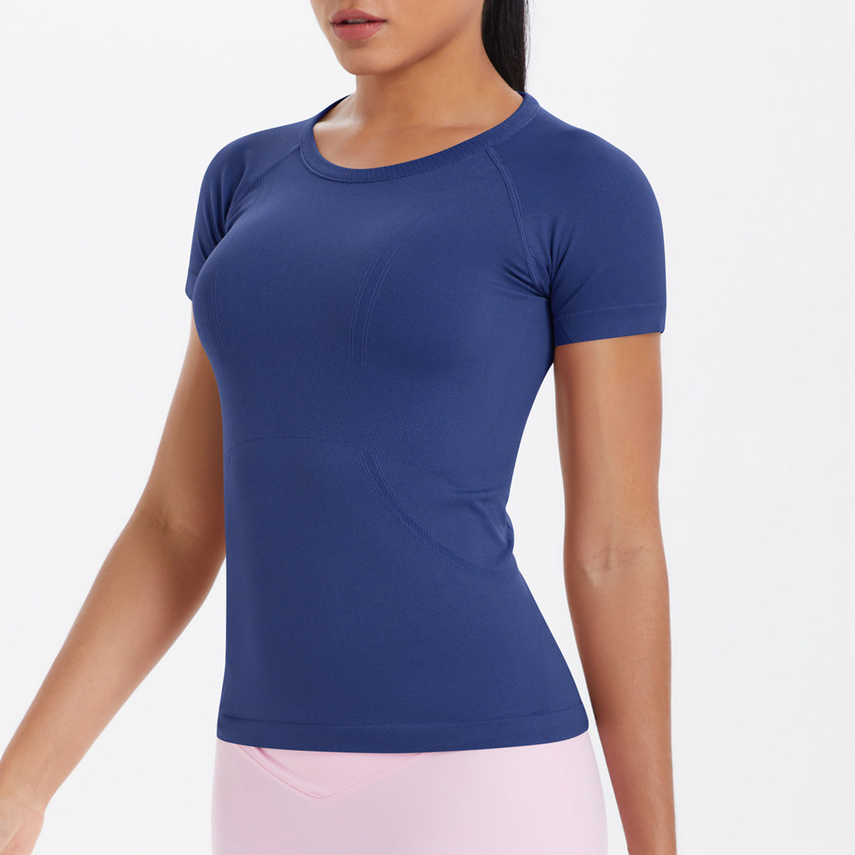 SOLBANA Form Essential Fitted Tee in Dark Blue