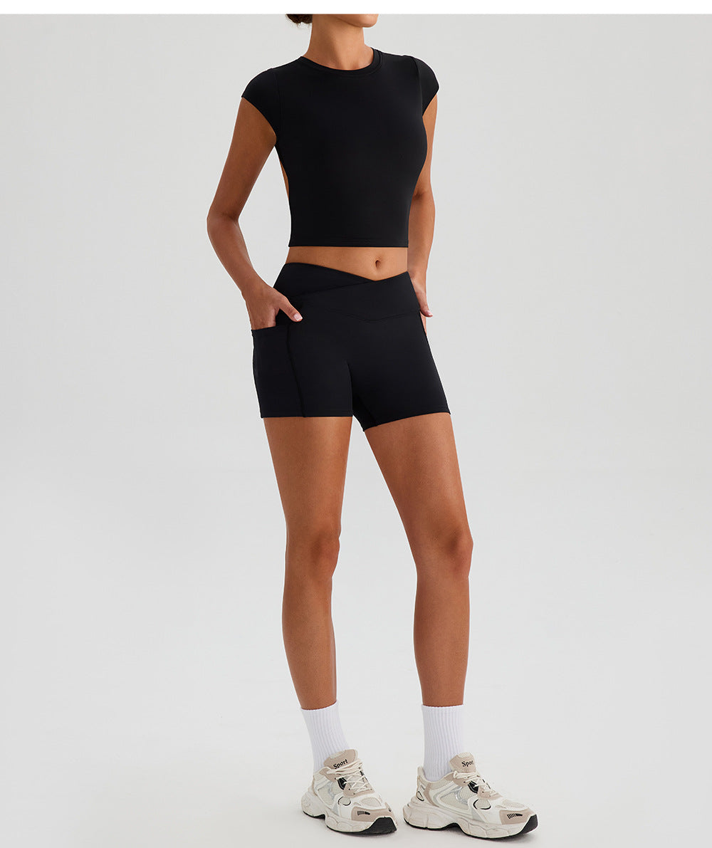 SOLBANA Form Cutout Crop Tee - alternate product view