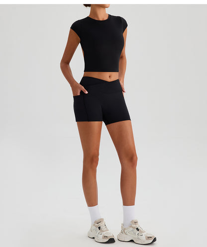 SOLBANA Form Cutout Crop Tee - alternate product view