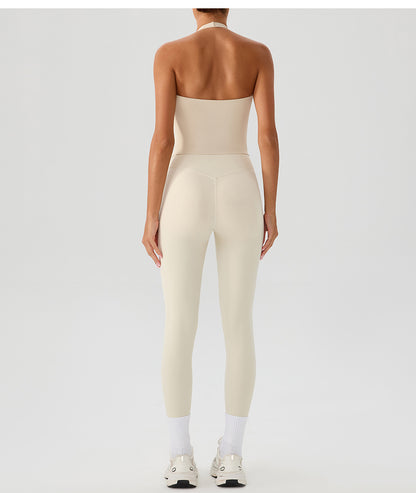 SOLBANA Studio Ruched V-Neck Halter Tank - alternate product view