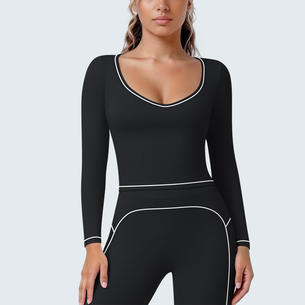 SOLBANA Contour Contrast Long Sleeve in Midnight