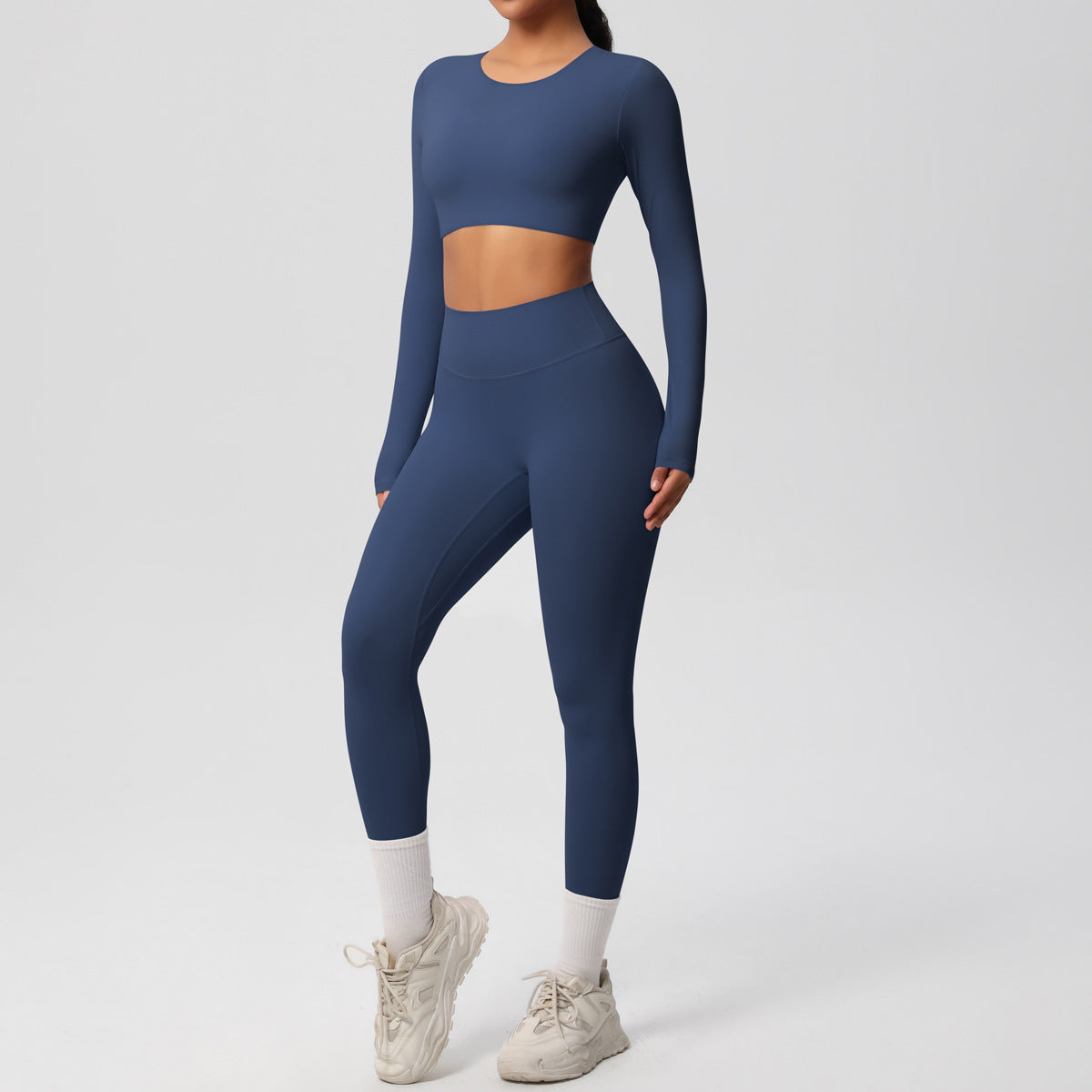 SOLBANA Form Long-Sleeve 2-Piece Legging Set in Blue