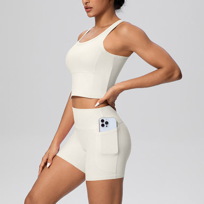 SOLBANA Studio Pocket Short Set in Ivory
