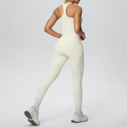 SOLBANA Form H-Back 2-Piece Legging Set in Ivory