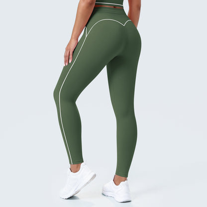 SOLBANA Contour Contrast Legging in Green