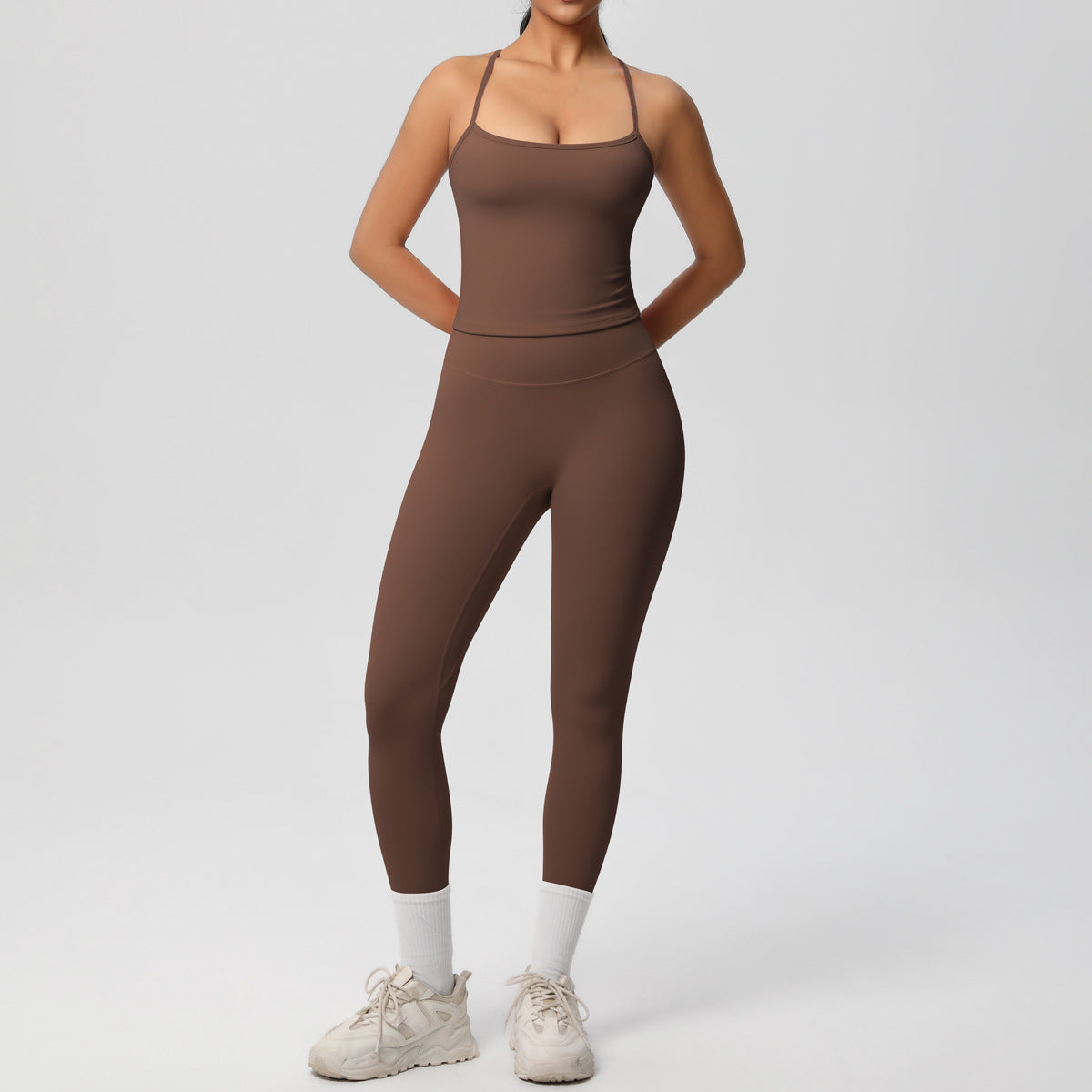 SOLBANA Studio Tie-Strap 2-Piece Legging Set - alternate product view