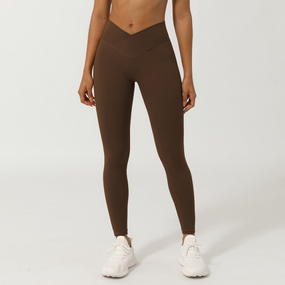 SOLBANA Studio Crossback 2-Piece Legging Set alternate brown colour view