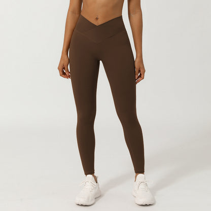 SOLBANA Studio Crossback 2-Piece Legging Set alternate brown colour view
