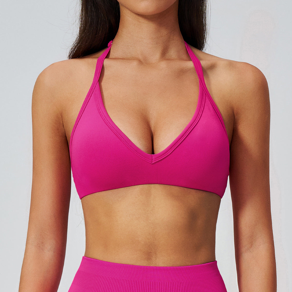 SOLBANA Studio Seamless Halter Bra in Pink
