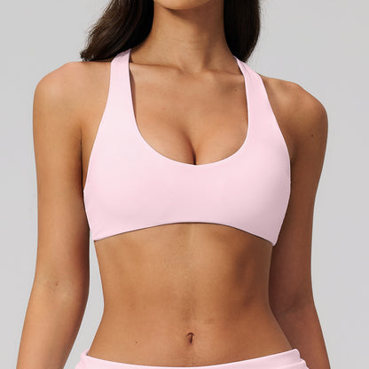 SOLBANA Form Crossback Studio Bra in Pink