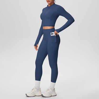 SOLBANA Studio Zip Pocket Legging Set - alternate product view
