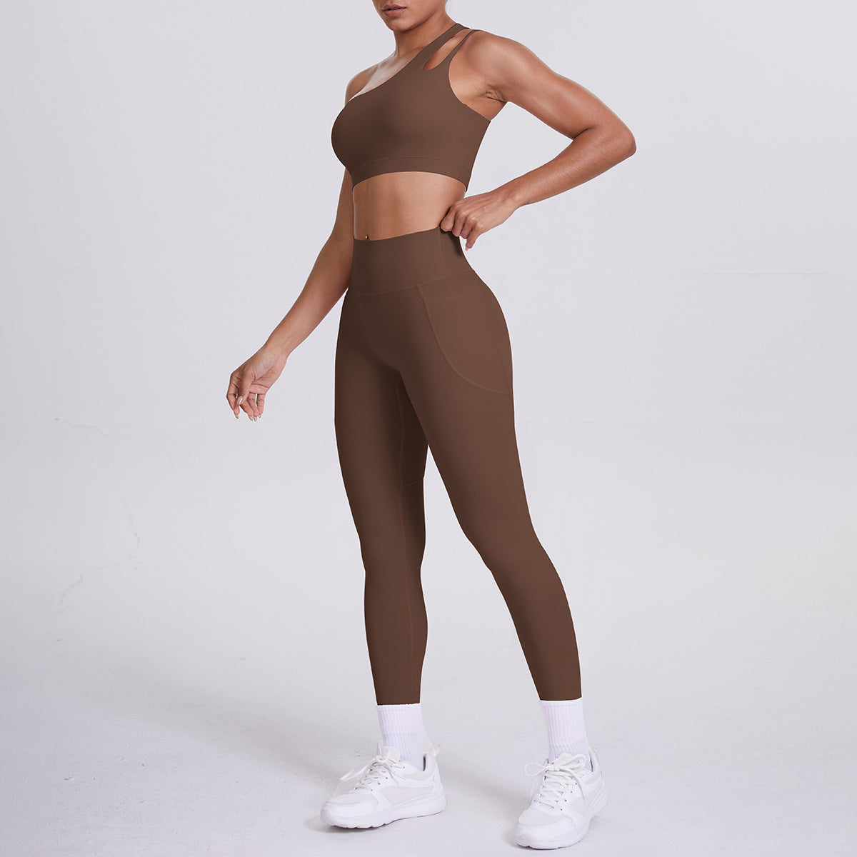 SOLBANA Studio One-Shoulder Pocket Legging Set - alternate product view