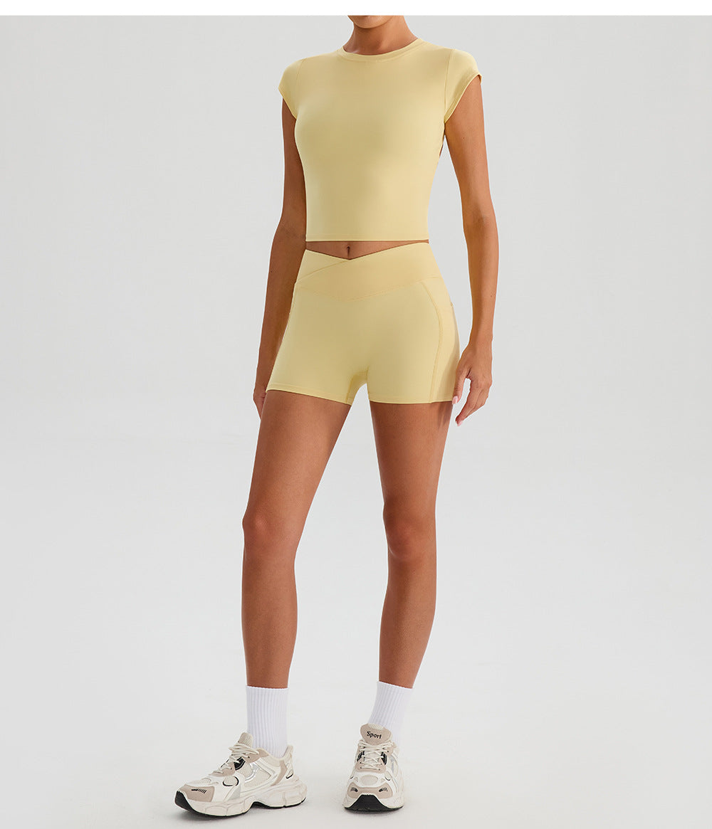 SOLBANA Form Cutout Crop Tee - alternate product view