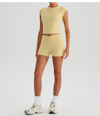 SOLBANA Form Cutout Crop Tee - alternate product view