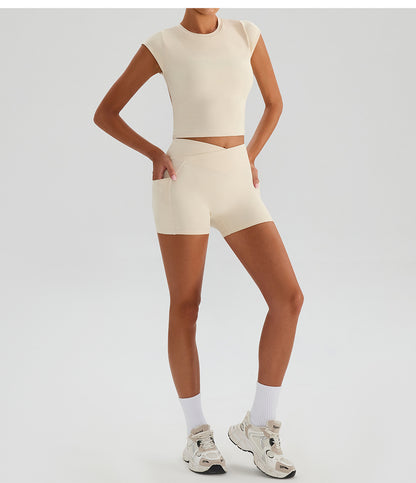 SOLBANA Form Cutout Crop Tee - alternate product view
