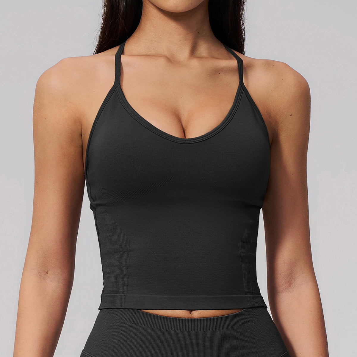 SOLBANA Studio Y-Back Sports Bra in Midnight