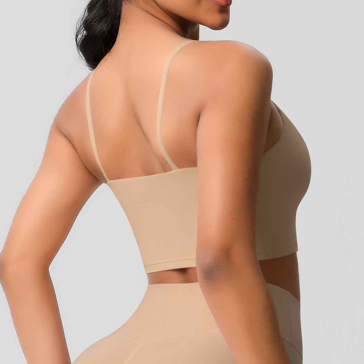 SOLBANA Studio Padded Strap Tank in Khaki