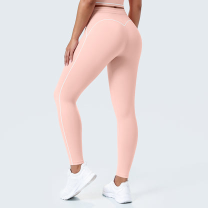 SOLBANA Contour Contrast Legging in Pink