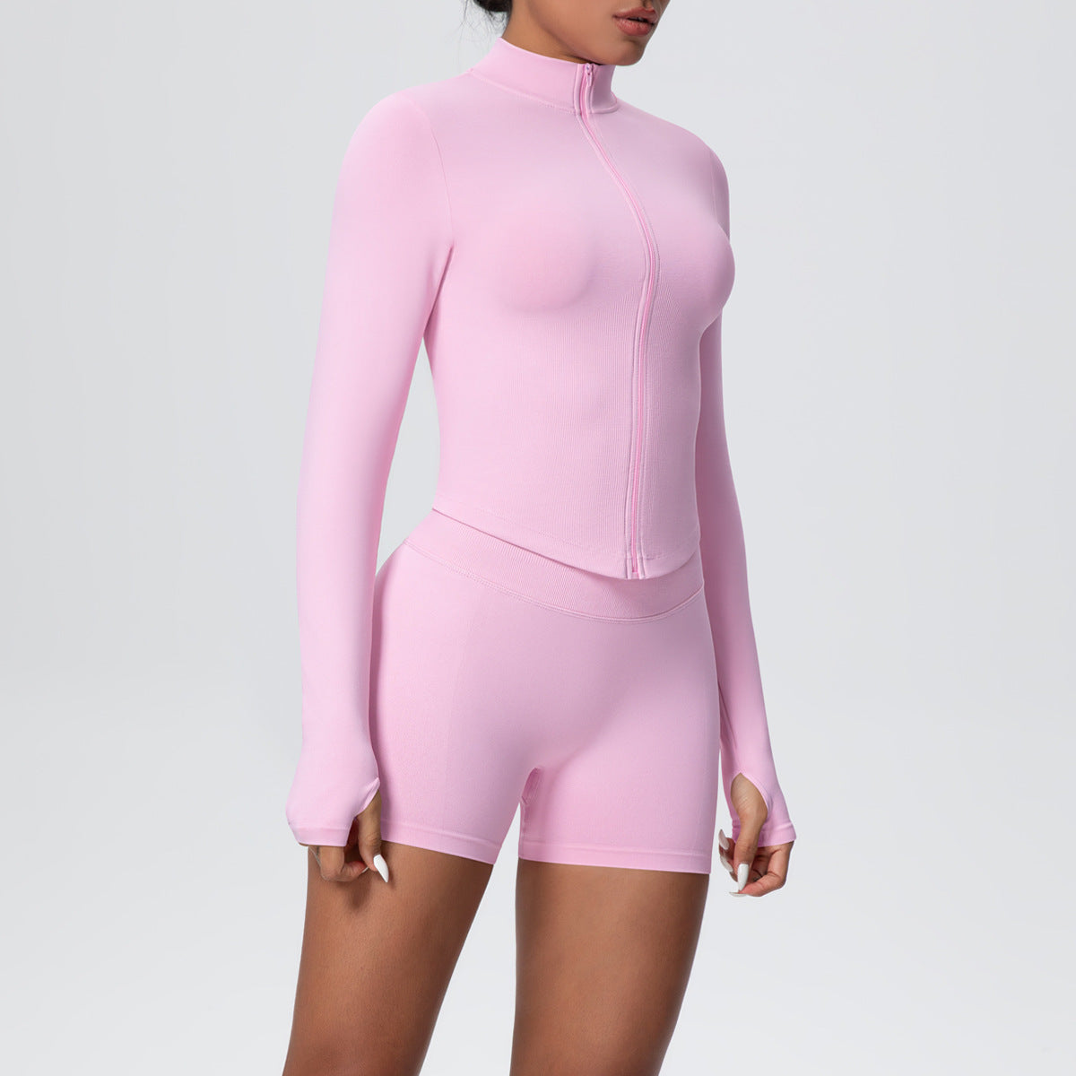 SOLBANA Studio Zip Jacket 2-Piece Short Set - alternate product view