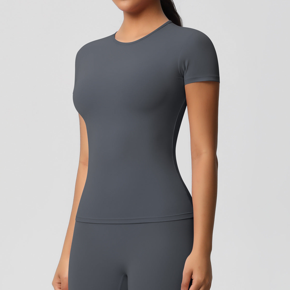 SOLBANA Form Core Tee in Charcoal