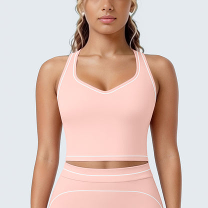 SOLBANA Contour H-Back Tank in Pink
