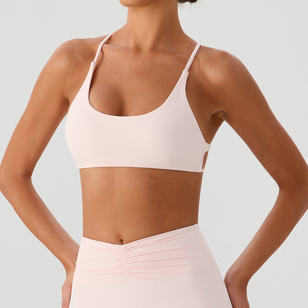 SOLBANA Studio Cloud Crossback Bra in Blush