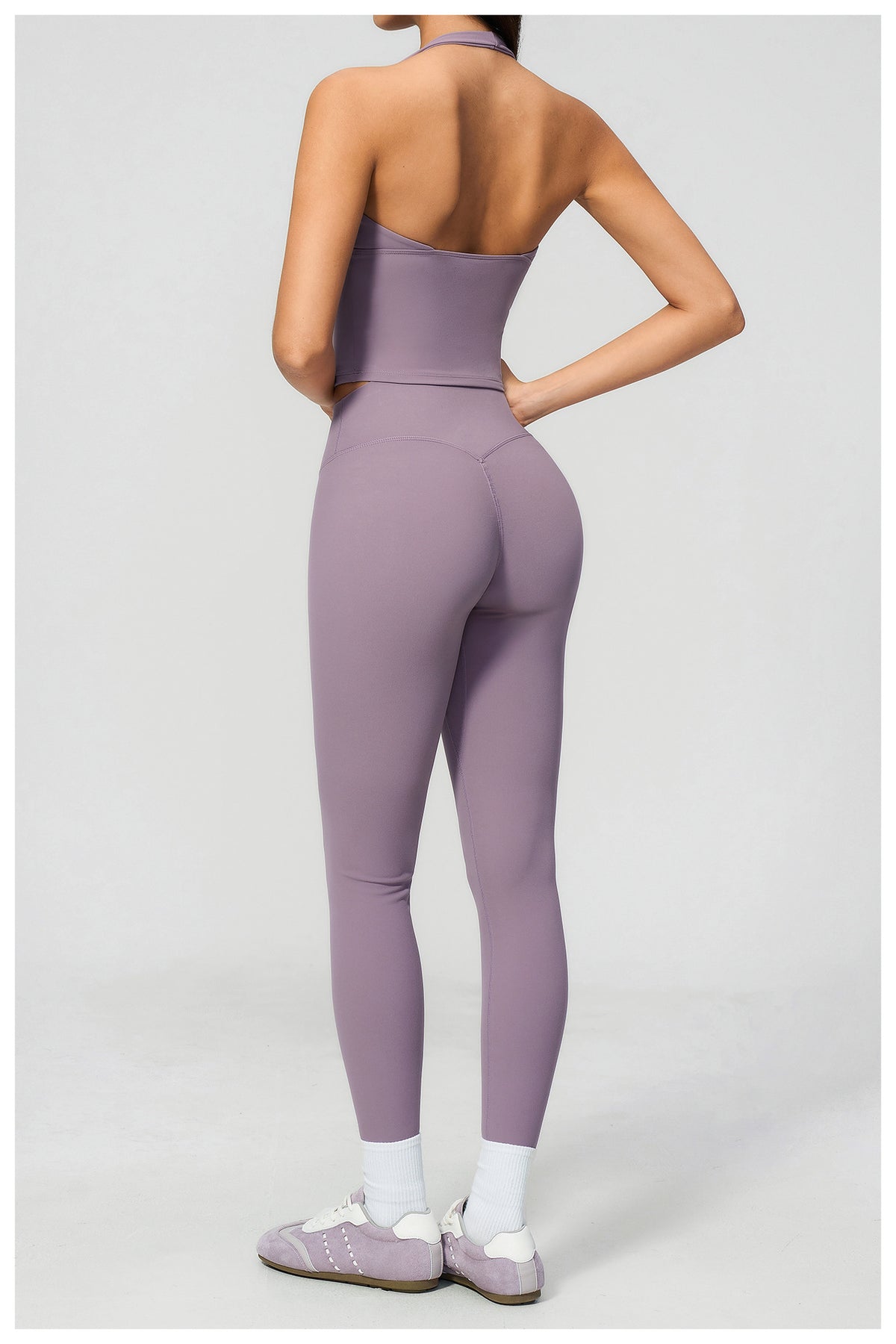 SOLBANA Studio Deep-V Halter 2-Piece Legging Set - alternate product view